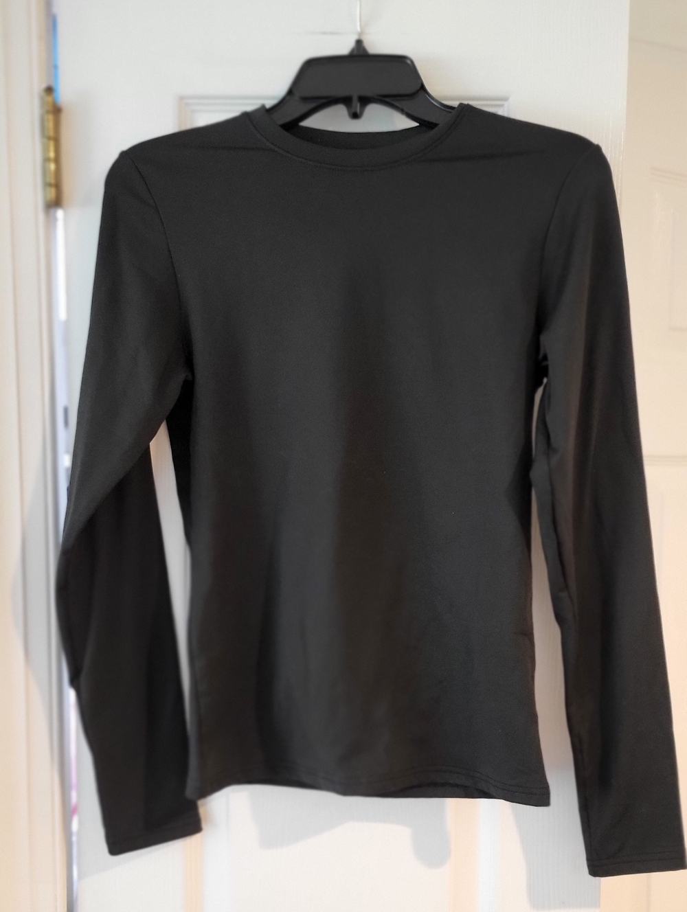Classic Black Long-Sleeve Crewneck Shirt